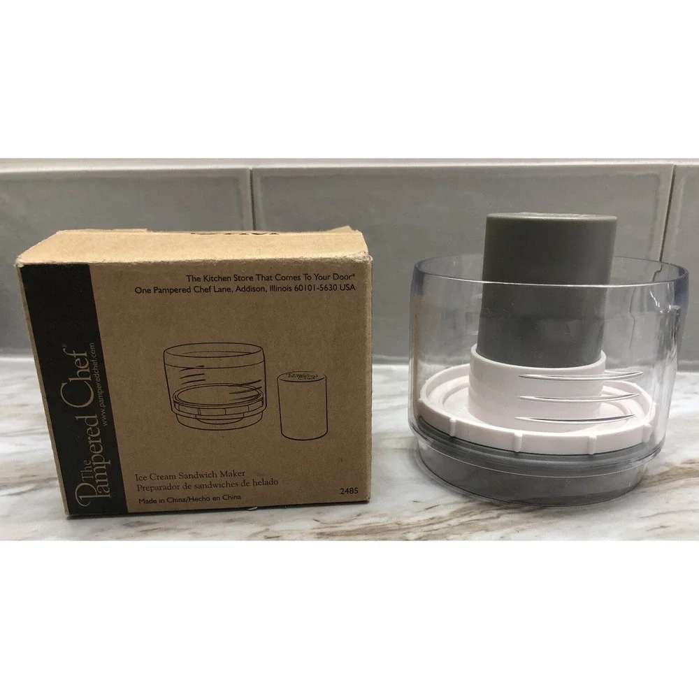 Pampered Chef Ice Cream Sandwich I Maker‎ #2485 New in box w/instructions